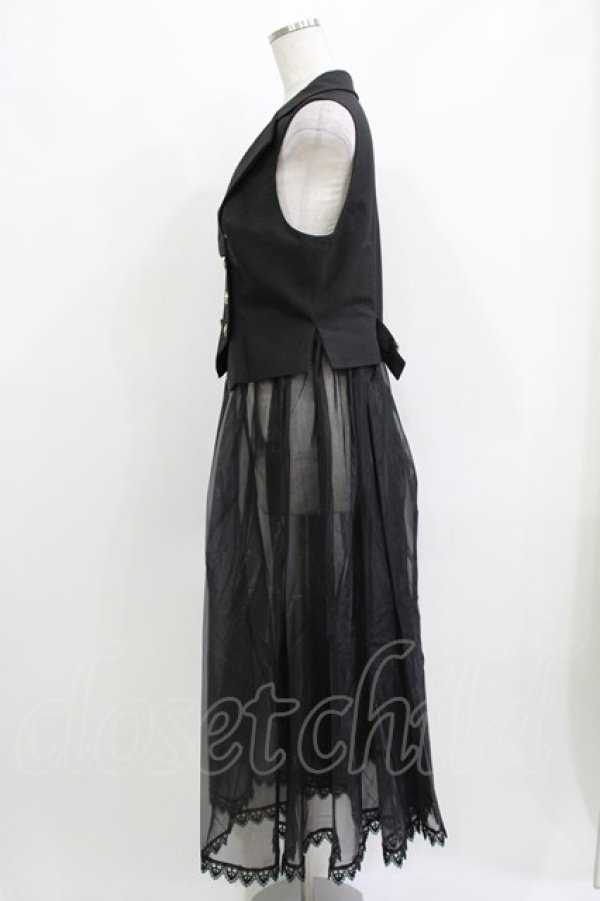画像2: Lilith House（海外ロリータブランド） / Horrible Wonderland Suit Vest XL ブラック H-26-03-21-030-EL-TO-NS-ZH (2)