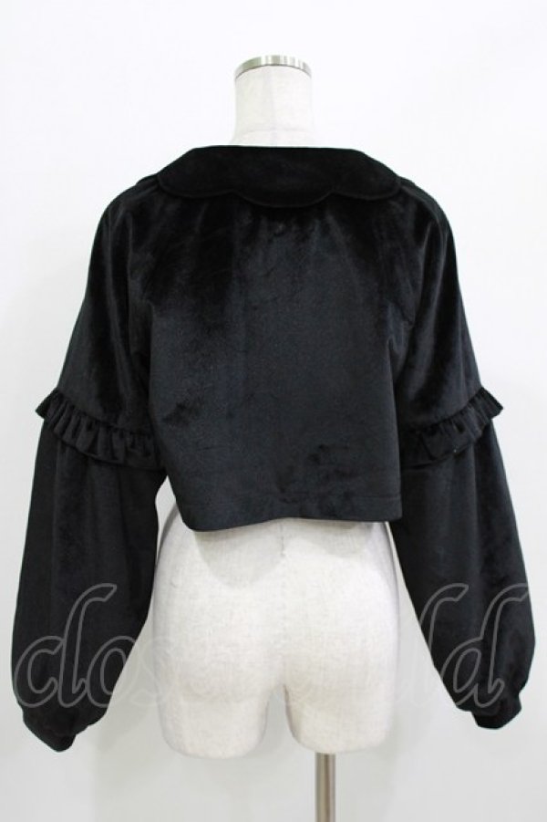 画像3: Mousita（海外ロリータブランド） / スカラップベロアボレロ 表記なし ブラック H-26-03-21-032-PU-TO-NS-ZH (3)