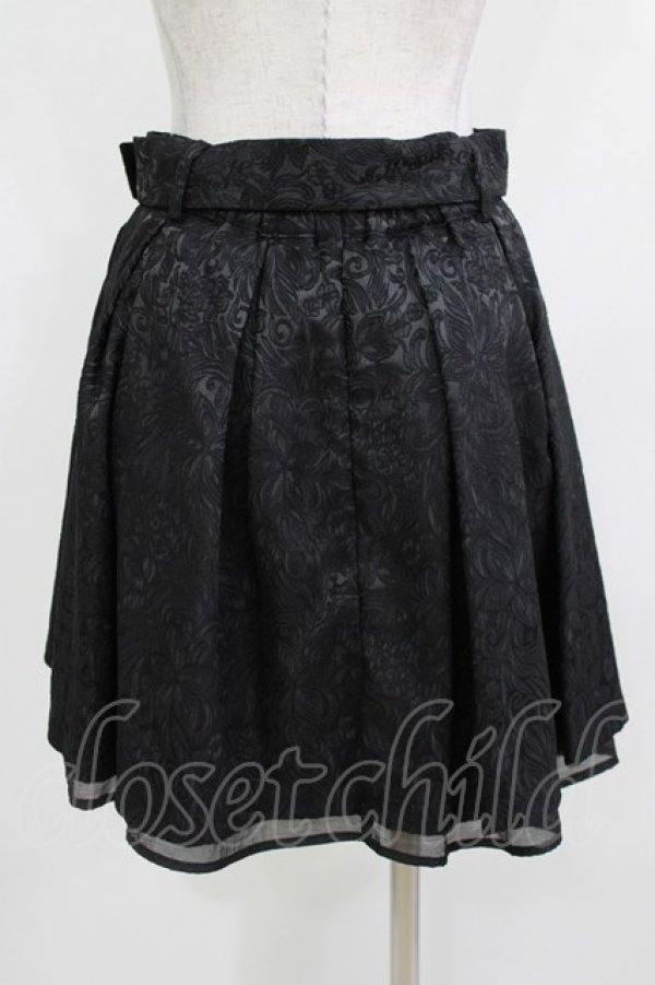 画像3: Ank Rouge / パールバックルベルトJQタックスカート M ブラック H-26-03-21-034-CA-SK-NS-ZH (3)