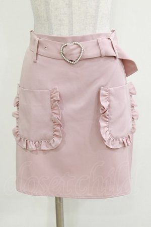 画像: Ank Rouge / フリルポケット台形スカート M ピンク H-26-03-21-035-CA-SK-NS-ZH