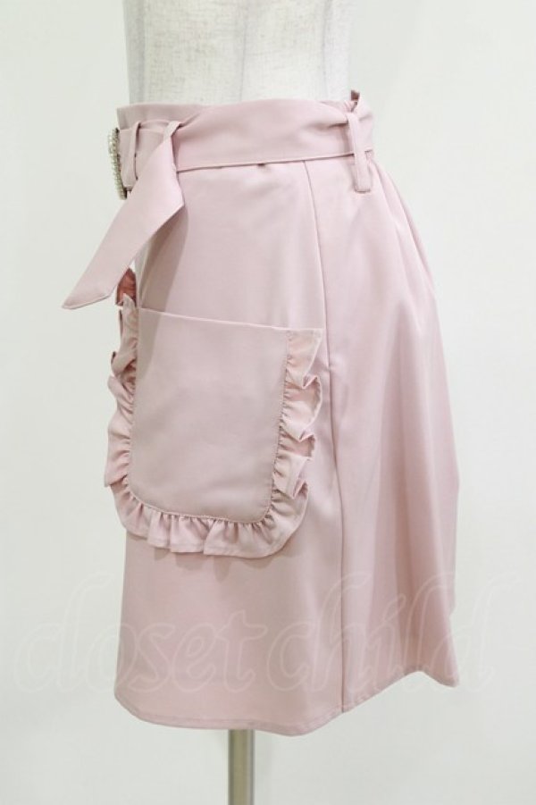 画像2: Ank Rouge / フリルポケット台形スカート M ピンク H-26-03-21-035-CA-SK-NS-ZH (2)