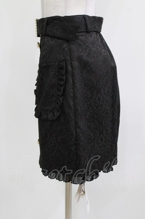 画像2: Ank Rouge / パールバックルベルトJQ台形スカート M ブラック H-26-03-21-036-CA-SK-NS-ZH (2)