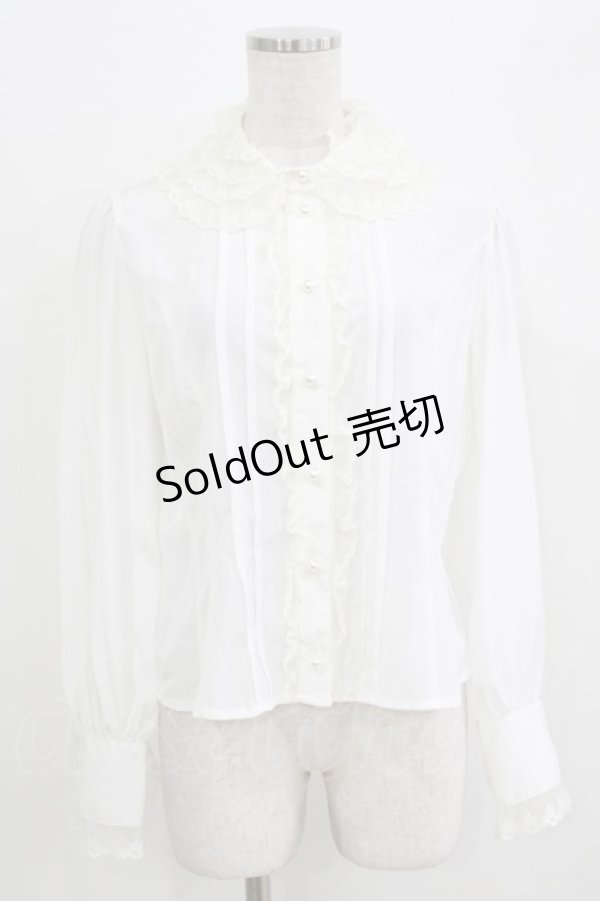 画像1: Innocent World / ホイップレース衿ブラウス L オフ H-26-03-21-039-IW-BL-NS-ZH (1)