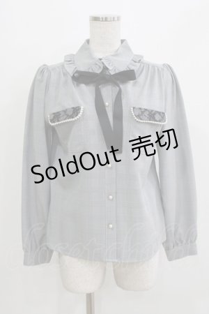 画像: Ank Rouge / レース×パールトリムポケットブラウス M ブラック H-26-03-21-048-CA-BL-NS-ZH