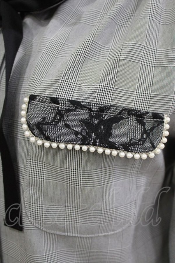 画像3: Ank Rouge / レース×パールトリムポケットブラウス M ブラック H-26-03-21-048-CA-BL-NS-ZH (3)