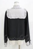 画像3: DearMyLove / レースアッフヨークフリルブラウス LL ブラック/グレー H-26-03-21-050-EL-BL-NS-ZH (3)