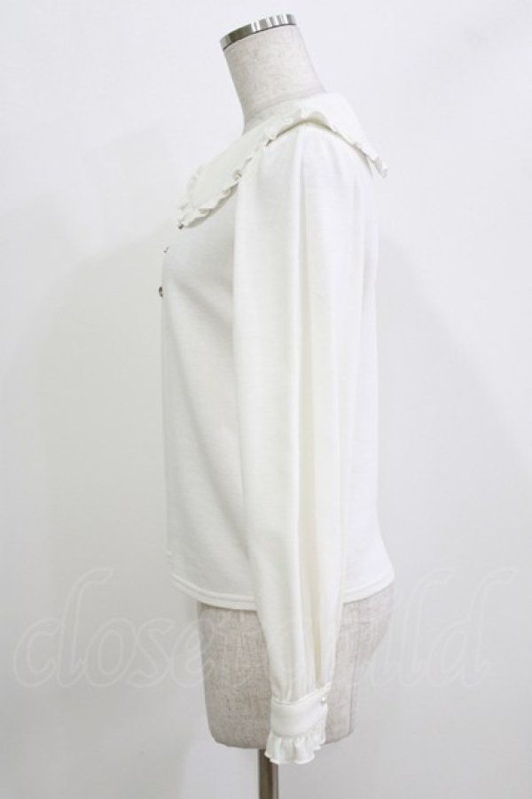 画像2: Ank Rouge / PetitRoseフリル衿トップス M 白 H-26-03-21-051-CA-TO-NS-ZH (2)