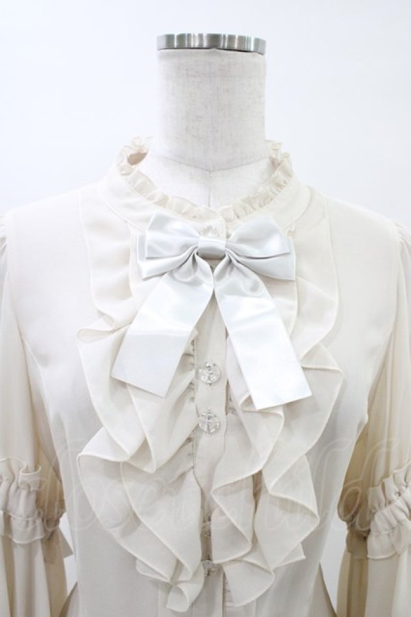 画像4: metamorphose / スタンドカラー姫袖ブラウス サイズ1 生成り H-26-03-21-1038-ME-BL-NS-ZH (4)