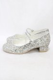 画像2: RoseMarie seoir / glitter shoes M/約23.5cm シルバー H-26-03-21-1003-LO-SH-NS-ZH (2)