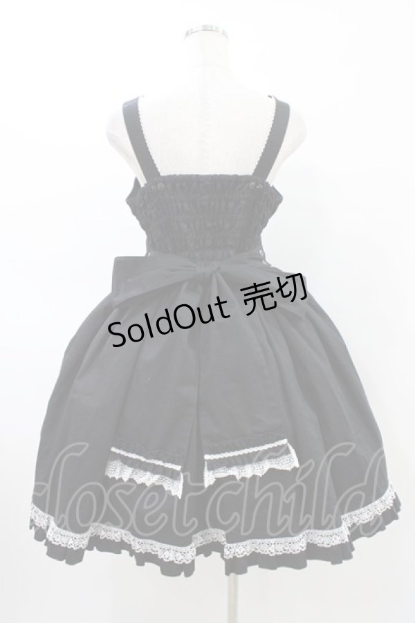 画像2: metamorphose / フロントあきフリルジャンパースカート サイズ1 ブラック H-26-03-21-1040-ME-OP-NS-ZH (2)