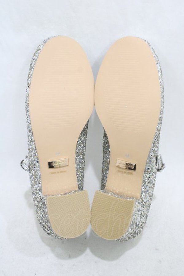 画像3: RoseMarie seoir / glitter shoes M/約23.5cm シルバー H-26-03-21-1003-LO-SH-NS-ZH (3)