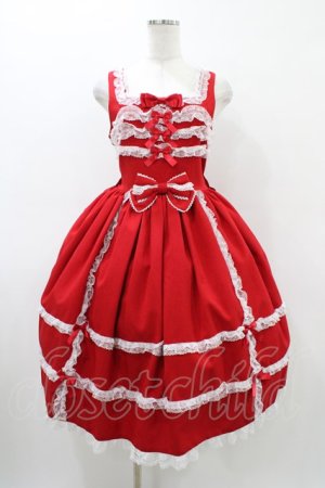 画像: metamorphose / 両山レースジャンパースカート サイズ1 レッド H-26-03-21-1041-ME-OP-NS-ZH