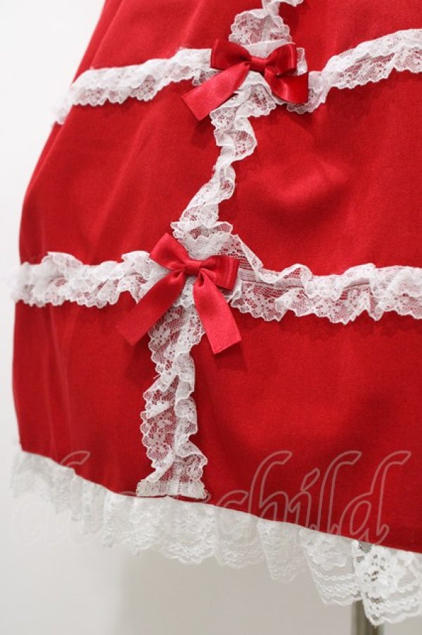 画像5: metamorphose / 両山レースジャンパースカート サイズ1 レッド H-26-03-21-1041-ME-OP-NS-ZH (5)