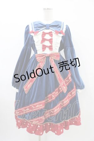 画像: To Alice / Gift Boxワンピース M ネイビー H-26-03-21-1044-LO-OP-NS-ZH
