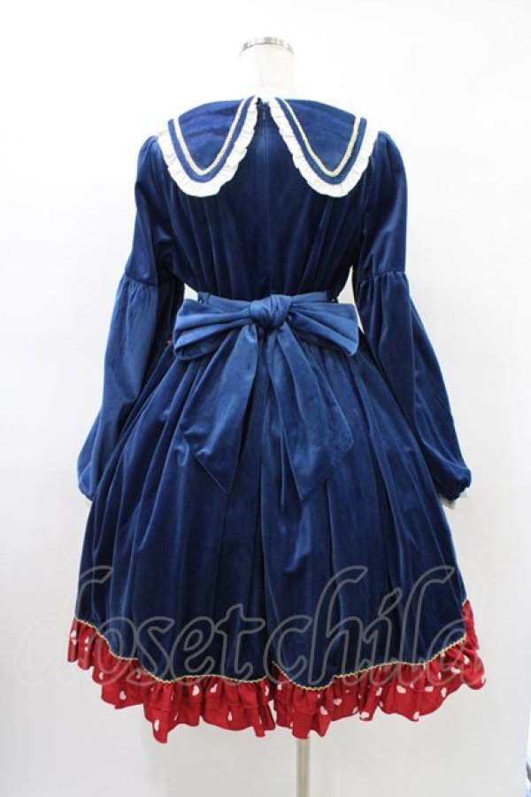 画像2: To Alice / Gift Boxワンピース M ネイビー H-26-03-21-1044-LO-OP-NS-ZH (2)