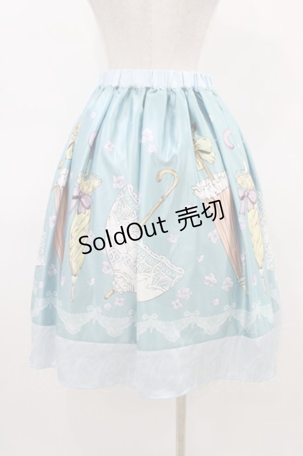 画像2: axes femme POETIQUE / レトロアンブレラタックスカート M ブルー H-26-03-21-1049-AX-SK-NS-ZH (2)