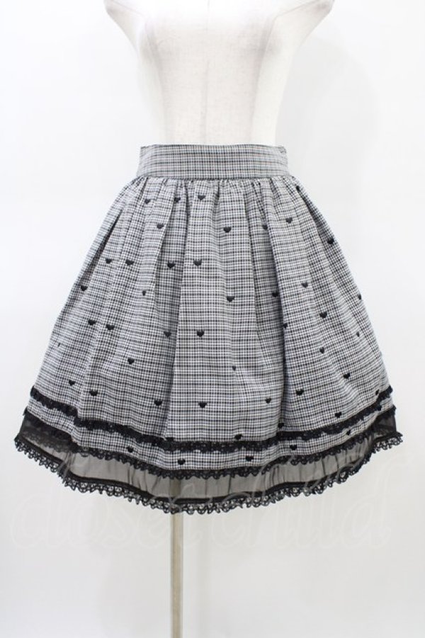 画像1: mellfy memory / My sweets time heartスカート M ブラック H-26-03-21-1051-0-SK-NS-ZH (1)