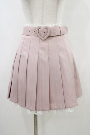 画像: Secret Honey / ストライププリーツスカート Free ピンク H-26-03-21-1052-CA-SK-NS-ZH