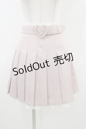 画像: Secret Honey / ストライププリーツスカート Free ピンク H-26-03-21-1052-CA-SK-NS-ZH