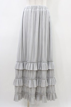 画像: axes femme / カットプリーツフリルスカート Free グレー H-26-03-21-1053-AX-SK-NS-ZH