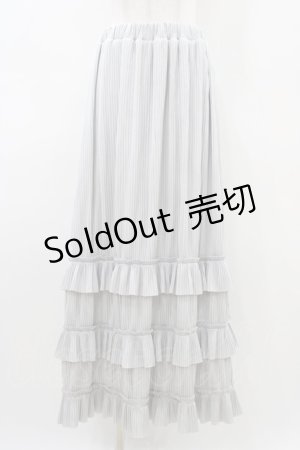 画像: axes femme / カットプリーツフリルスカート Free グレー H-26-03-21-1053-AX-SK-NS-ZH