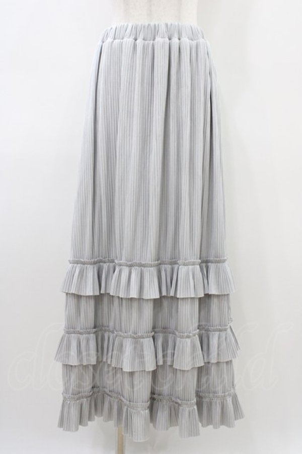 画像1: axes femme / カットプリーツフリルスカート Free グレー H-26-03-21-1053-AX-SK-NS-ZH (1)