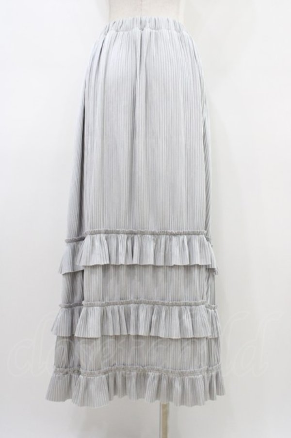 画像2: axes femme / カットプリーツフリルスカート Free グレー H-26-03-21-1053-AX-SK-NS-ZH (2)