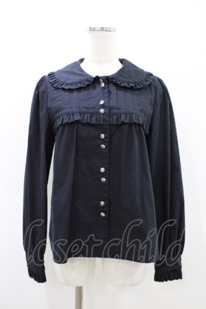 画像: Nile Perch / フリルブラウス Free ブラック H-26-03-21-1055-LO-BL-NS-ZH