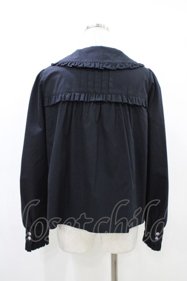 画像2: Nile Perch / フリルブラウス Free ブラック H-26-03-21-1055-LO-BL-NS-ZH (2)