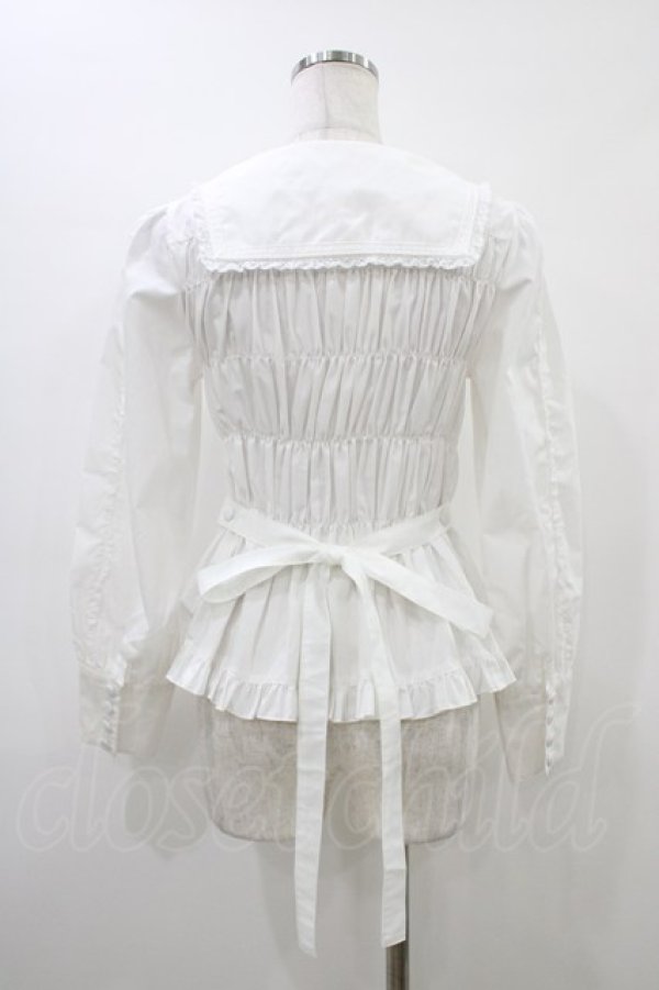 画像2: metamorphose / スクエアカラー2WAYブラウス サイズ1 白 H-26-03-21-1059-ME-BL-NS-ZH (2)