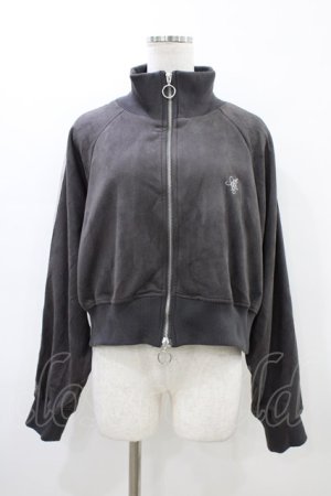 画像: axes femme / カットスエードトラックジャケット Free グレー H-26-03-21-1063-AX-JA-NS-ZH