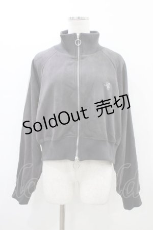 画像: axes femme / カットスエードトラックジャケット Free グレー H-26-03-21-1063-AX-JA-NS-ZH