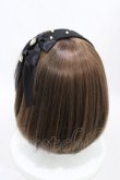 画像2: mellfy memory / Twins Ribbonカチューシャ  ブラック H-26-03-21-1008-0-AC-NS-ZH (2)