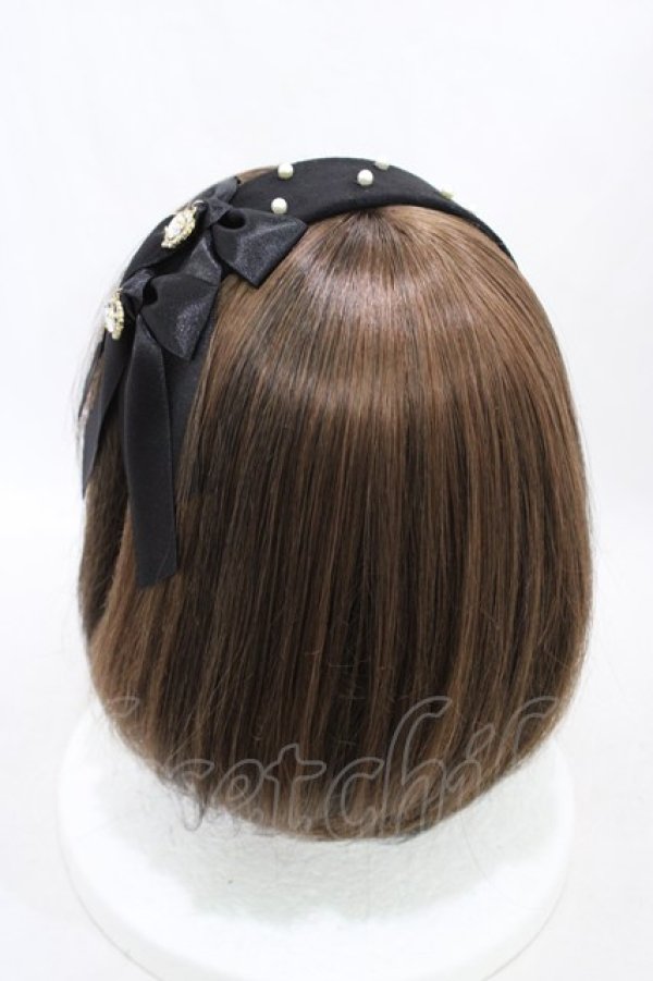 画像2: mellfy memory / Twins Ribbonカチューシャ  ブラック H-26-03-21-1008-0-AC-NS-ZH (2)