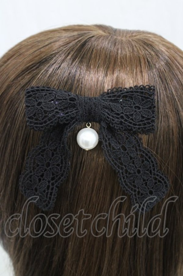 画像3: Angelic Pretty / Grace LaceリボンクリップSet  ブラック H-26-03-21-1010-AP-AC-NS-ZH (3)