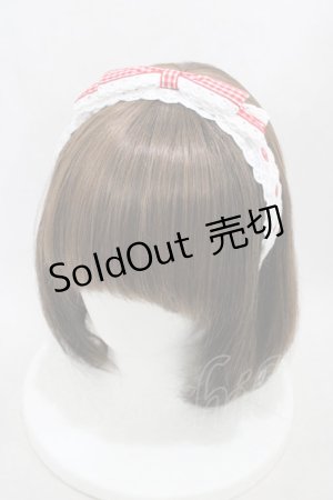 画像: Lolime by mellfy memory / Frill ribbonギンガムカチューシャ  レッド H-26-03-21-1012-GO-AC-NS-ZH