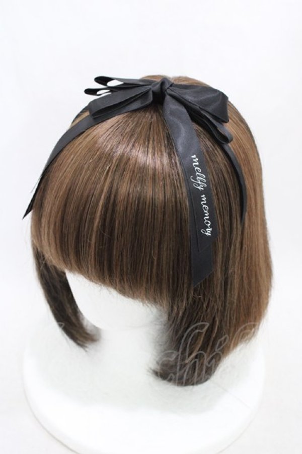 画像1: mellfy memory / Little princessリボンカチューシャ  ブラック H-26-03-21-1013-0-AC-NS-ZH (1)