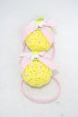 画像1: Nile Perch / いちごヘアゴム  イエロー H-26-03-21-1015-LO-AC-NS-ZH (1)