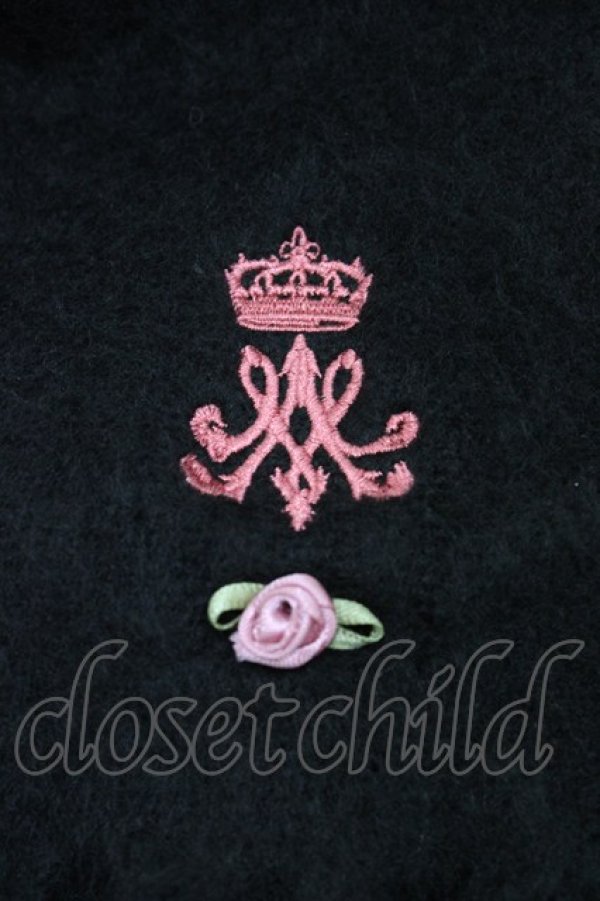 画像2: m petit by misako / NINA'Sコラボマフラー  ブラック H-26-03-21-1022-LO-ZA-NS-ZH (2)