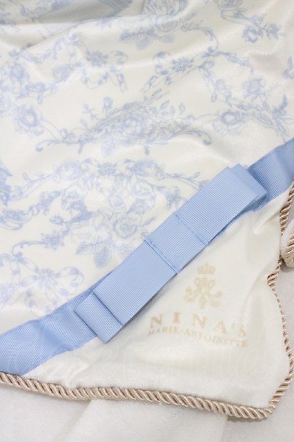 画像2: m petit by misako / NINA’Sコラボブランケット  サックス H-26-03-21-1024-LO-ZA-NS-ZH (2)