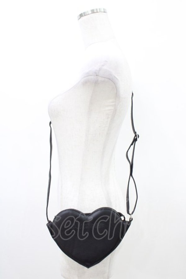 画像1: BABY,THE STARS SHINE BRIGHT / ハートポシェット  ブラック H-26-03-21-1025-BA-BG-NS-ZH (1)