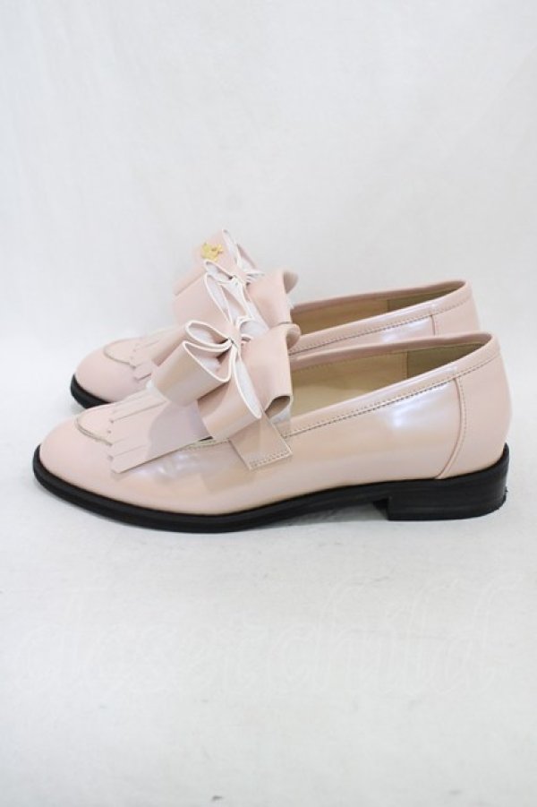 画像2: RoseMarie seoir / ribbon&charm loafer M/約23.5cm パールピンク H-26-03-21-1002-LO-SH-NS-ZH (2)