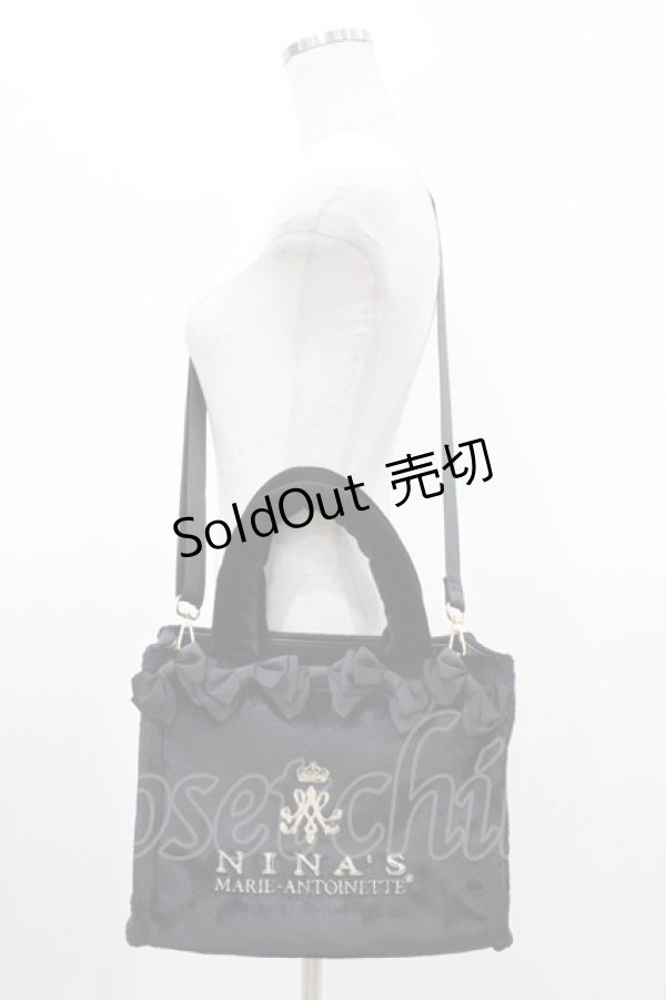 画像1: m petit by misako / NINA'Sコラボ 2Wayバッグ  ブラック H-26-03-21-1032-LO-BG-NS-ZH (1)