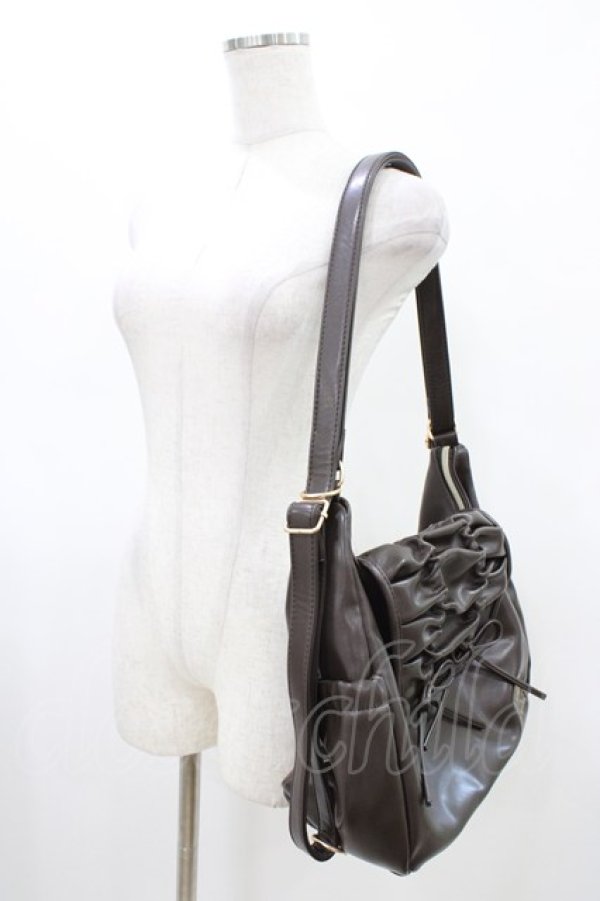 画像2: m petit by misako / AM*NIリボン3WAY  ブラウン H-26-03-21-1034-LO-BG-NS-ZH (2)