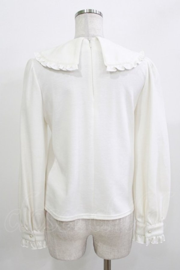 画像3: Ank Rouge / PetitRoseフリル衿トップス M 白 H-26-03-21-051-CA-TO-NS-ZH (3)