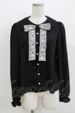 画像1: Ank Rouge / レースリボンブラウス M ブラック H-26-03-21-052-CA-BL-NS-ZH (1)