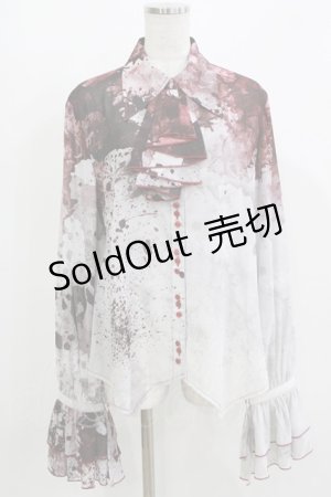 画像: Lilith House（海外ロリータブランド） / Horrible Wonderland ブラウス L オフ/レッド H-26-03-21-053-EL-BL-NS-ZH