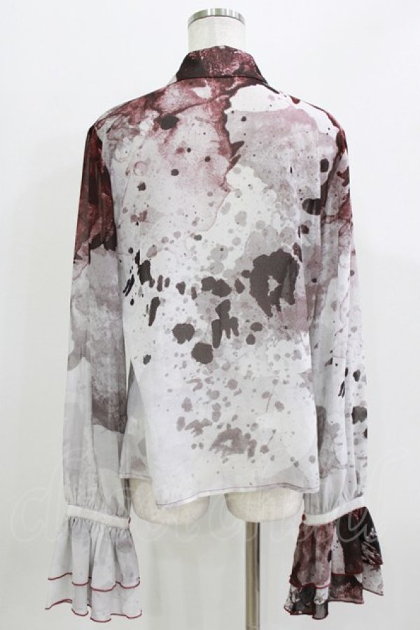 画像3: Lilith House（海外ロリータブランド） / Horrible Wonderland ブラウス L オフ/レッド H-26-03-21-053-EL-BL-NS-ZH (3)