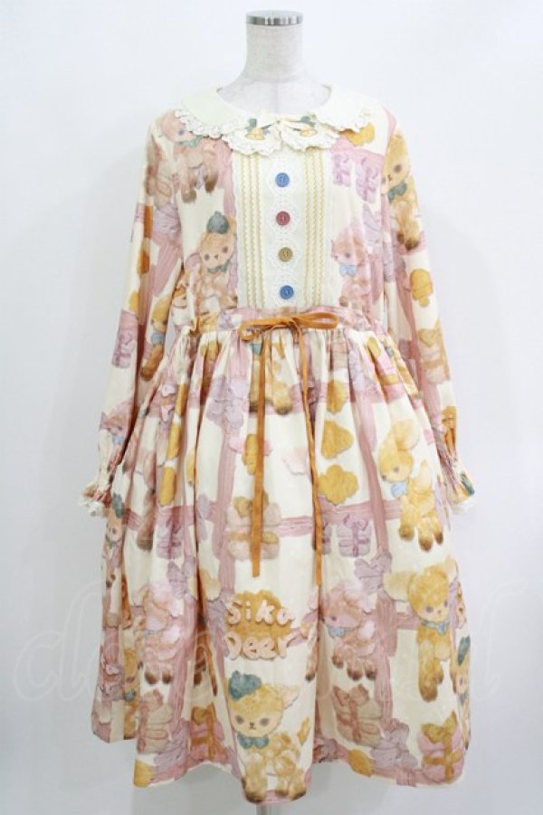 画像1: Crucis（海外ロリータブランド） / ワンピース L 生成り H-26-03-21-005-PU-OP-NS-ZH (1)