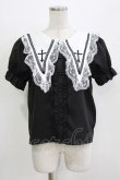 画像1: MA*RS / 十字架刺繍セーラーブラウス Free ブラック H-26-03-21-055-EL-BL-NS-ZH (1)